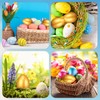 Lurrose 12pcs Easter Gold Eggs Artificial Eggs Wooden Eggs for