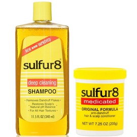 Sulfur 8 Anti-Dandruff Hair & Scalp Care Shampoo 11.5oz & Conditioner 7.25 oz