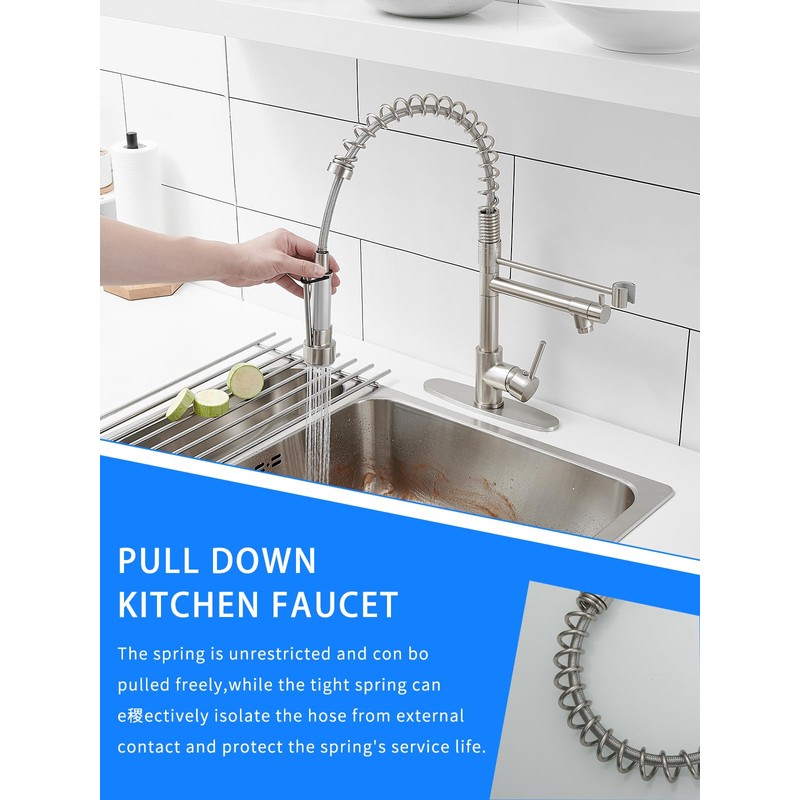 AIMADI Faucet for Kitchen Sink,Commercial Single Handle Single Hole