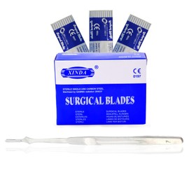 Pc 100 Scalpel Blades # 12 With Free Handle # 7