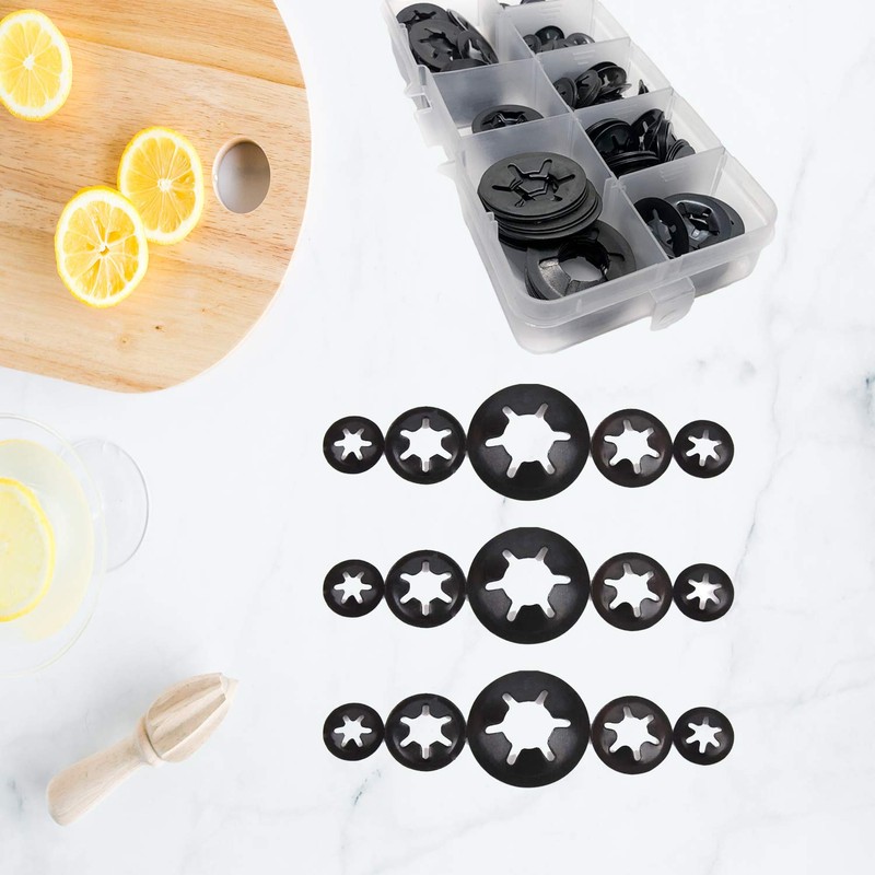 Zaky 200 pieces Internal Tooth Starlock Washers M3 M4 M5
