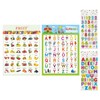 ZBHDEYG 2 Alphanumeric Tables, 2 Alphanumeric Stickers, Alphanumeric Poster Tables