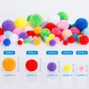 AiQInu Pack of 1200 Mini Pompoms Colourful, 10/15/20/25/30 mm Pompoms