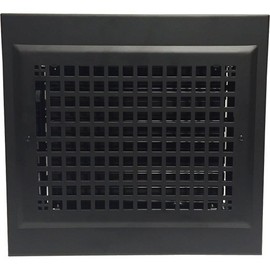 Vintage Black Decorative Gravity Baseboard 13" x 12" (Duct opening 10" x 8")