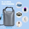 Bolsa Seca Impermeable Deportes Acuáticos con Funda Celular (Negro, 5L)