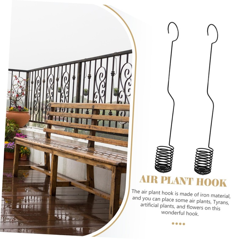 Outanaya 2pcs Metal Air Plant Hooks Sturdy Ceiling Plant Hangers