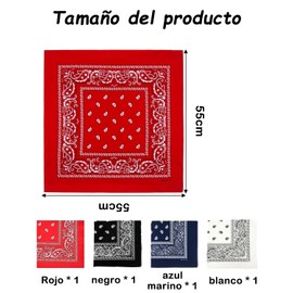 4 Piezas Paliacates Para Hombre, Paliacate, Bandana, Mascadas Mujer, Mascadas Mujer Seda, Adecuado Para Pañuelos En La Cabeza, Pañuelos, Máscaras, Pulseras, Decoración De Bolsos, Etc