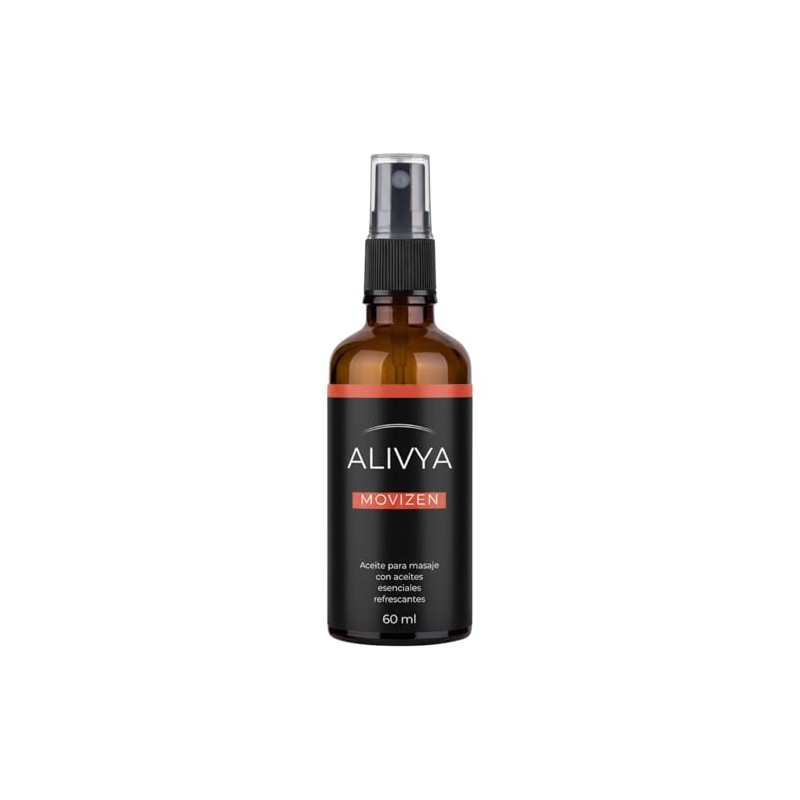 Alivya Movizen – Aceite para Masaje Corporal, Con Sensación Refrescante,