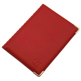 myledershop Exclusive ID Card Holder / ID Card Holder with Protective Corners Made of Metal 12 Compartments MJ-Design-Germany Made in EU Designs, Design 3 / Red