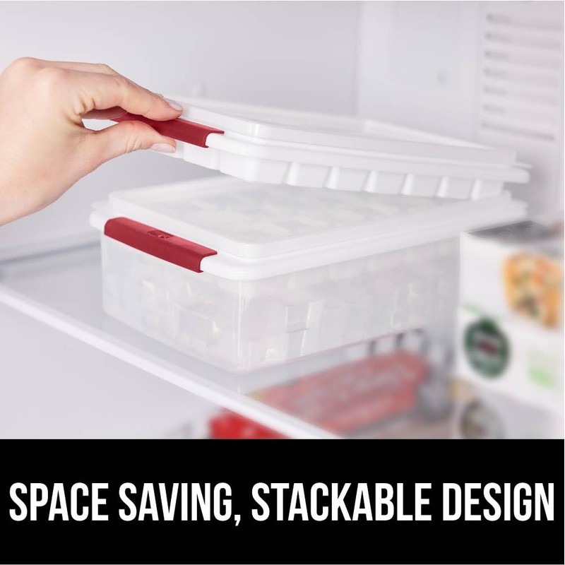 GORILLA GRIP Stackable Ice Cube Tray and Bucket Set for