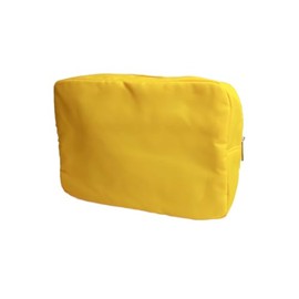 Blue Bird Nylon Makeup Bags for Women Girls Travel Toiletry Pouch Cosmetic Bag Makeup Organizer (Sunflower Yellow, Large)