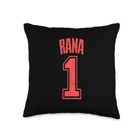 Rana Support Accessories & Fan Gifts Men Women Rana Supporter Number 1 Biggest Fan Throw Pillow, 16x16, Multicolor