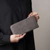 HIRAMEKI. Morris L-Shaped Zipper Long Wallet, Cowhide Leather, Embossed William