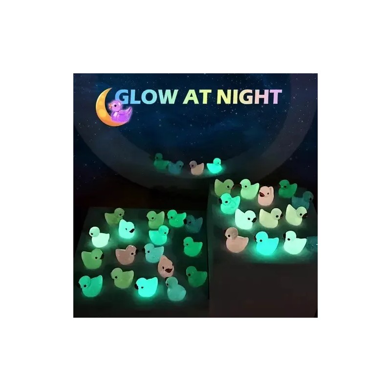 120 Mini Patos De Resina Luminosos Que Brillan En La