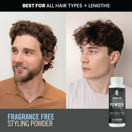 Billy Jealousy Snow Job Hair Styling Powder – Volume & Texture Powder for Men, Medium Hold, Matte Finish, Vegan, Fragrance Free – Essential Barber Accessories For All Hair Types