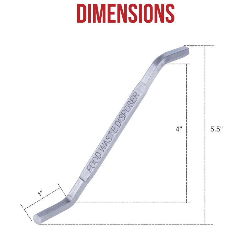 Mr. Scrappy Universal Garbage Disposal Unjamming Wrench Tool, Hex Wrench