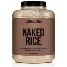 Naked Rice - Organic Brown Rice Protein Powder - Vegan Protein Powder - 5Lb Bulk, GMO Free, Gluten Free & Soy Free. Plant-Based Protein, No Artificial Ingredients - 76 Servings
