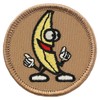 Dancing Banana Patrol Patch - 2" Diameter Round Embroidered Patch