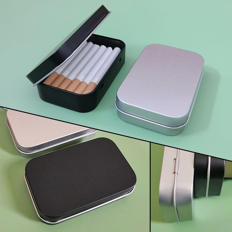 Pack of 10 tin cans, small metal cans, small tin