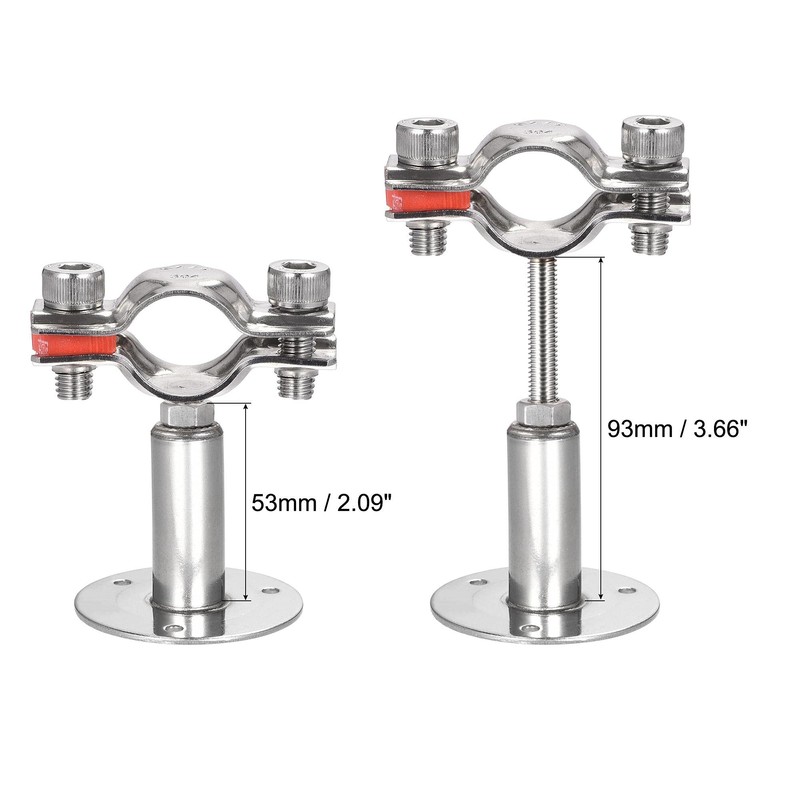 sourcing map Wall Mount Ceiling Mount Pipe Support, 304 Stainless