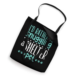 Snuggling a shelter pet - Animal shelter worker Tote Bag