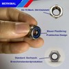 Pack of 50 Nylon Nuts M6 Stainless Steel, Hexagonal Nuts,