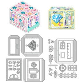 DELORIGIN 3D Cutting Dies for Lockers Cutting Dies Made of Carbon Steel Jewellery Box Scrapbooking Embossing Stencils Cutting Dies 2025 for Crafts Invitation Gift Decoration Package
