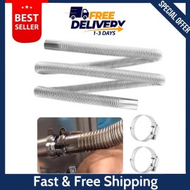 Stacool 59" Diesel Heater Exhaust Pipe1" ID Stainless Steel Flexible Exhaust Tubing w...