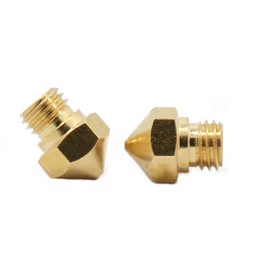 2 pcs MK10 M7 Extruder Nozzle 0.4mm and 2pcs PTFE Tube kit, for Wanhao FlashForge Creator Pro 2 QIDI Technology etc 3D Printer Repair Parts Replacement (2-Pack)