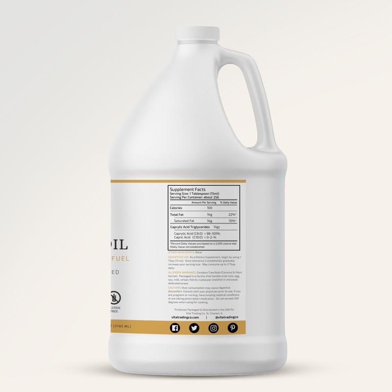 C8 Pure MCT Oil - Size: 128 fl oz Liquid
