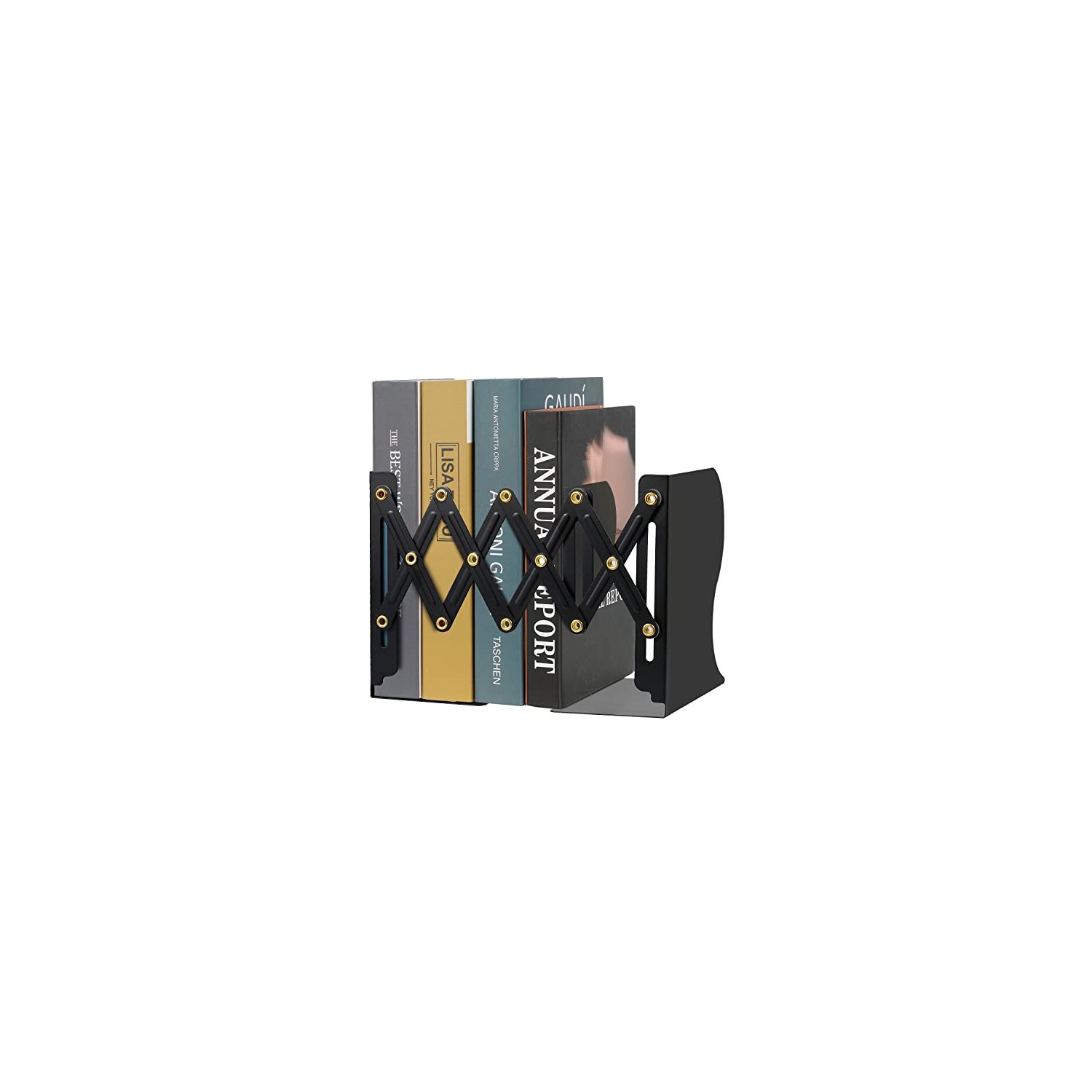 Hossejoy Adjustable Bookends, Heavy Duty Metal Book Ends, Expandable ...