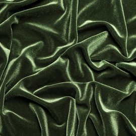 Ice Fabrics Stretch Velvet Fabric by The Yard - 60" Wide Soft Stretchy Fabric for Sewing Clothes, Apparel, Costume, Crafts - 90% Polyester 10% Spandex - Dark Olive Green - 4 Yards