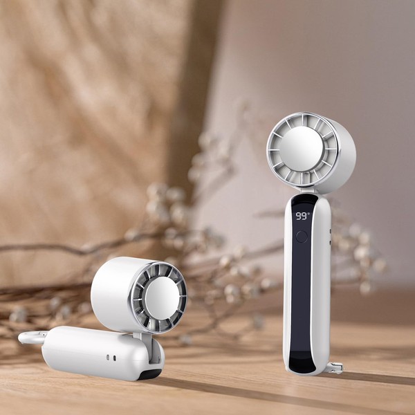 Handheld Portable Turbo Fan, Mini Fan 3 Speed USB Rechargeable