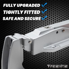 Preruner Walk in Cooler Door Closer Complete Latch Kit, Walk in Cooler Door Handle Radial Latch, Offset -1/5 In-3/5 in(Offset) and 5.9" Solid Metal Interior Release Handle (Foggy White)