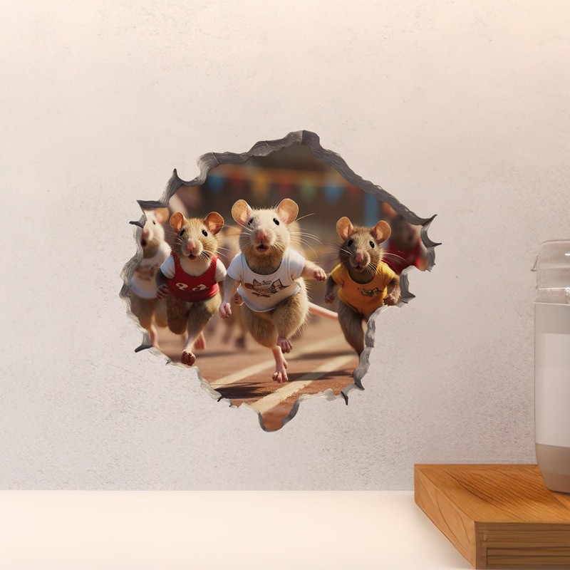Track Runner in Mouse Hole Decal - Mouse Hole 3D