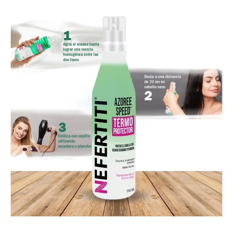 Tratamiento Termoprotector Nefertiti Azoree Speed Anti Frizz 250ml