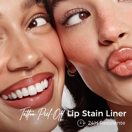 SACE LADY Lip Stain Peel Off, Lip Tint Stain Peel Off Long Lastig Waterproof 24 Hours, No Drying Smudge-Proof Lip Liner Makeup (02 Nude Brown, 0.08Oz)