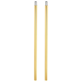 PATIKIL Threaded Extension Rod, 2 Sets 12" M10 x 1mm Fine Thread Lamp Pipe with Lamp Pipe Nipples for Pendant Light Island Lighting Chandeliers Stems, Gold Tone