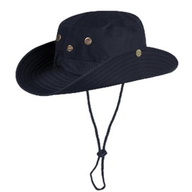 NLAND Boonie Hat Men Women Summer Hat UV Protection Bush Hat Wide Brim Outdoor Hat Foldable Hiking Hat Fishing Hat Safari Hat Hiking Bucket Hat, navy, Unit size