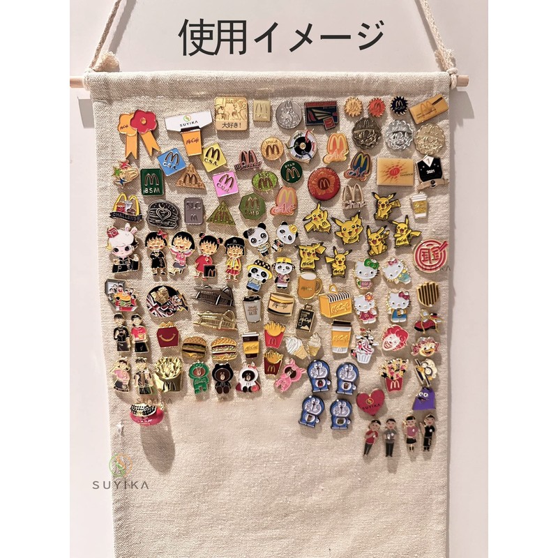 Suyika Brooch Can Badge Storage Wall Pocket Large Capacity Hanging