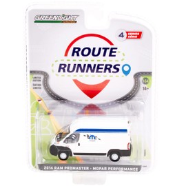 Greenlight Collectible 2014 ProMaster Van White with Blue Stripes Route Runners Series 4 1/64 Diecast Model Car by Greenlight 53040 A,53040A