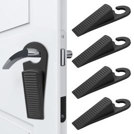 Topes para Puerta, 4 Piezas Protector de Puertas casa con Gancho, Protector de Pared de Silicona Antideslizante y Reutilizable, Fácil de Guardar, Door