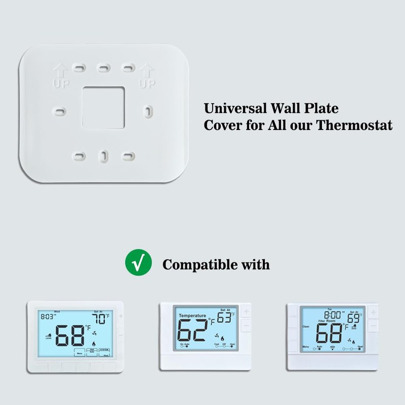 Large Thermostat Backplate – Universal Fit for Standard Thermostats, Wall