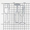 XMZZMX Champagne Glass Metal Cutting Dies for Card Making, Paper