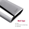 Upower Exhaust Tips 2.25" Inlet 5.5"x3" Outlet 9" Long Stainless