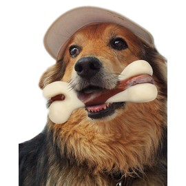 Mumba Dog Chew Bone, Durable Bone Toys for Aggressive Chewers, with Beef Flavor, Interactive Toy for Small/Medium/Large Dogs (M)