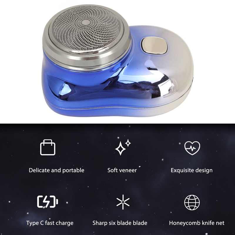 Electric Mini Beard Trimmer for Men USB Rechargeable Waterproof Portable