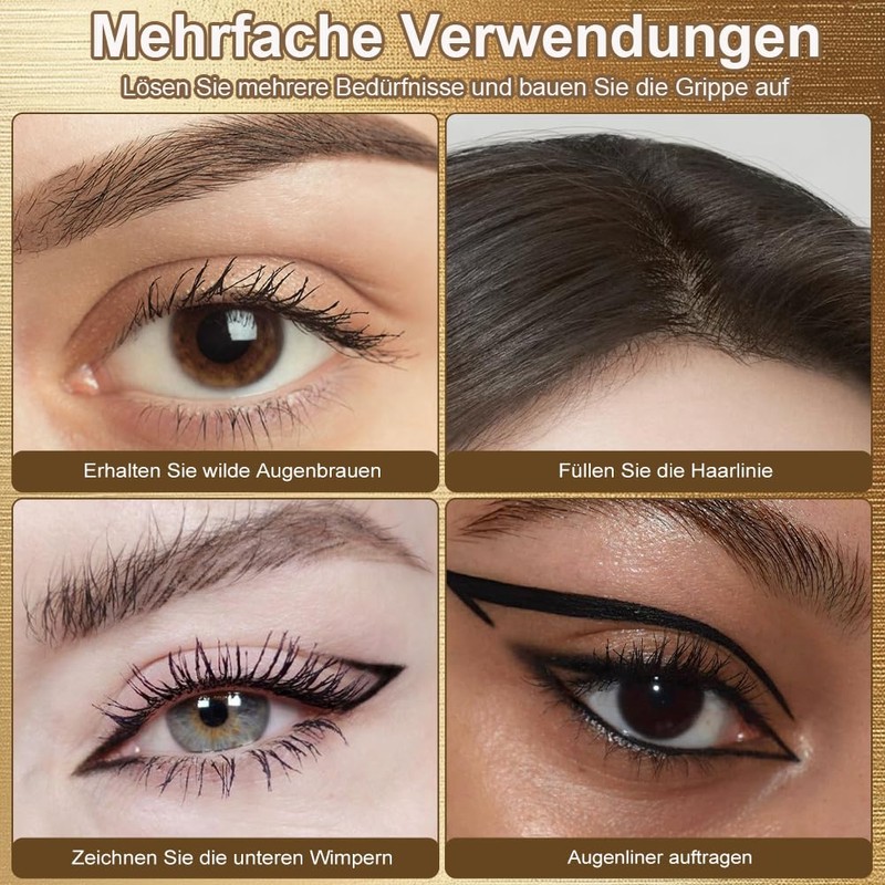 Eyebrow Pencil, Waterproof, 2-in-1 Dual-Ended Microblading Eyebrow Pencil, 3D Eyebrow