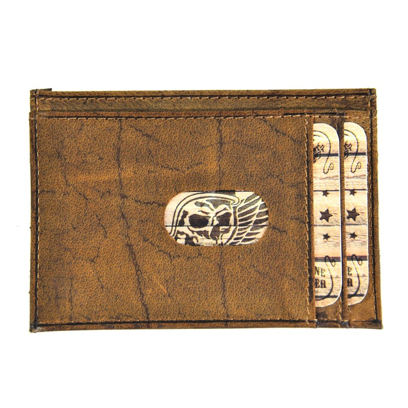 Lemasi Biker Wallet with Chain Natural Hunter Leather Wallet with
