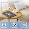 Katrawu C Shaped Round End Table, Small Side Table for